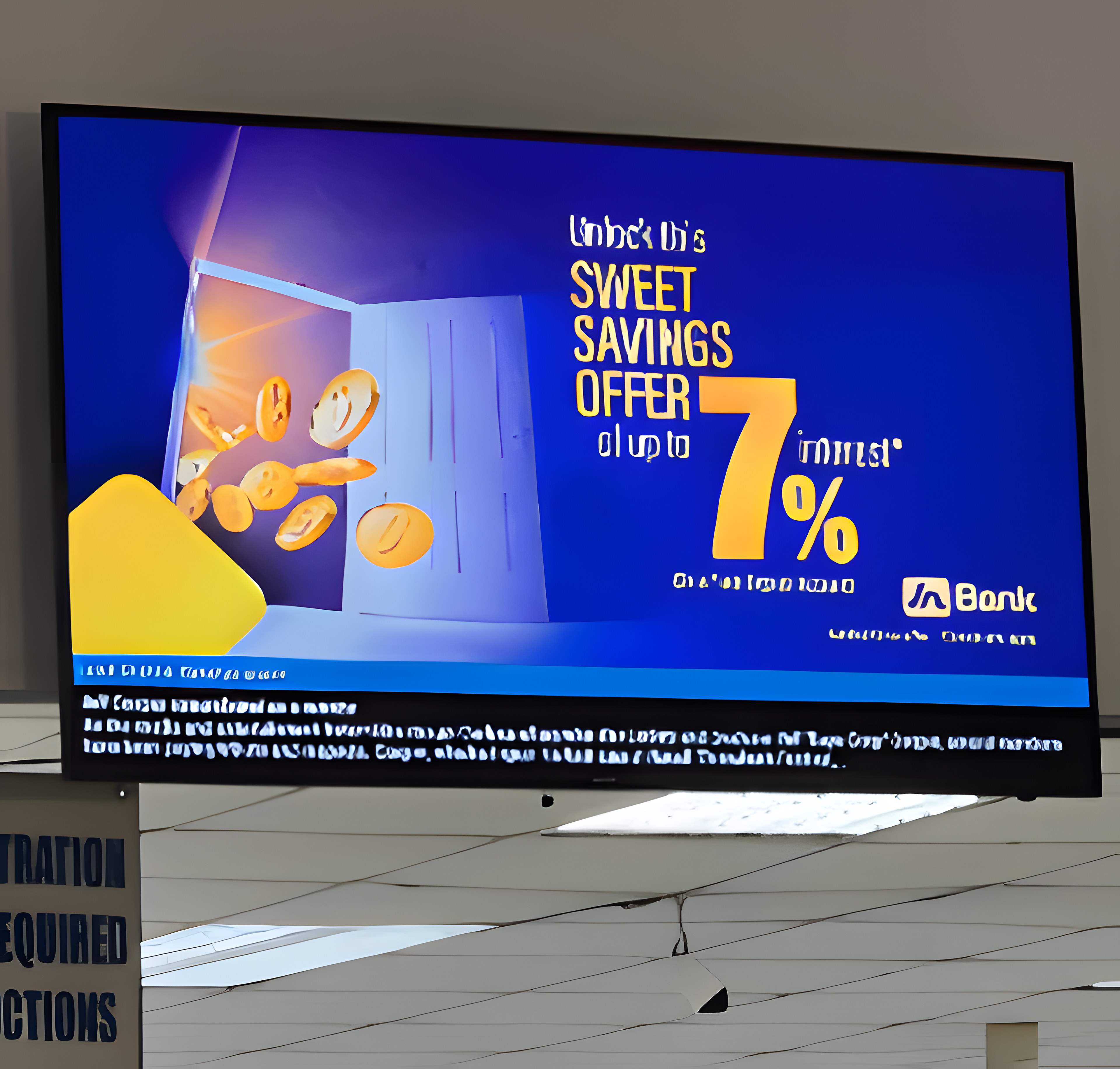 Indoor digital advertising screen