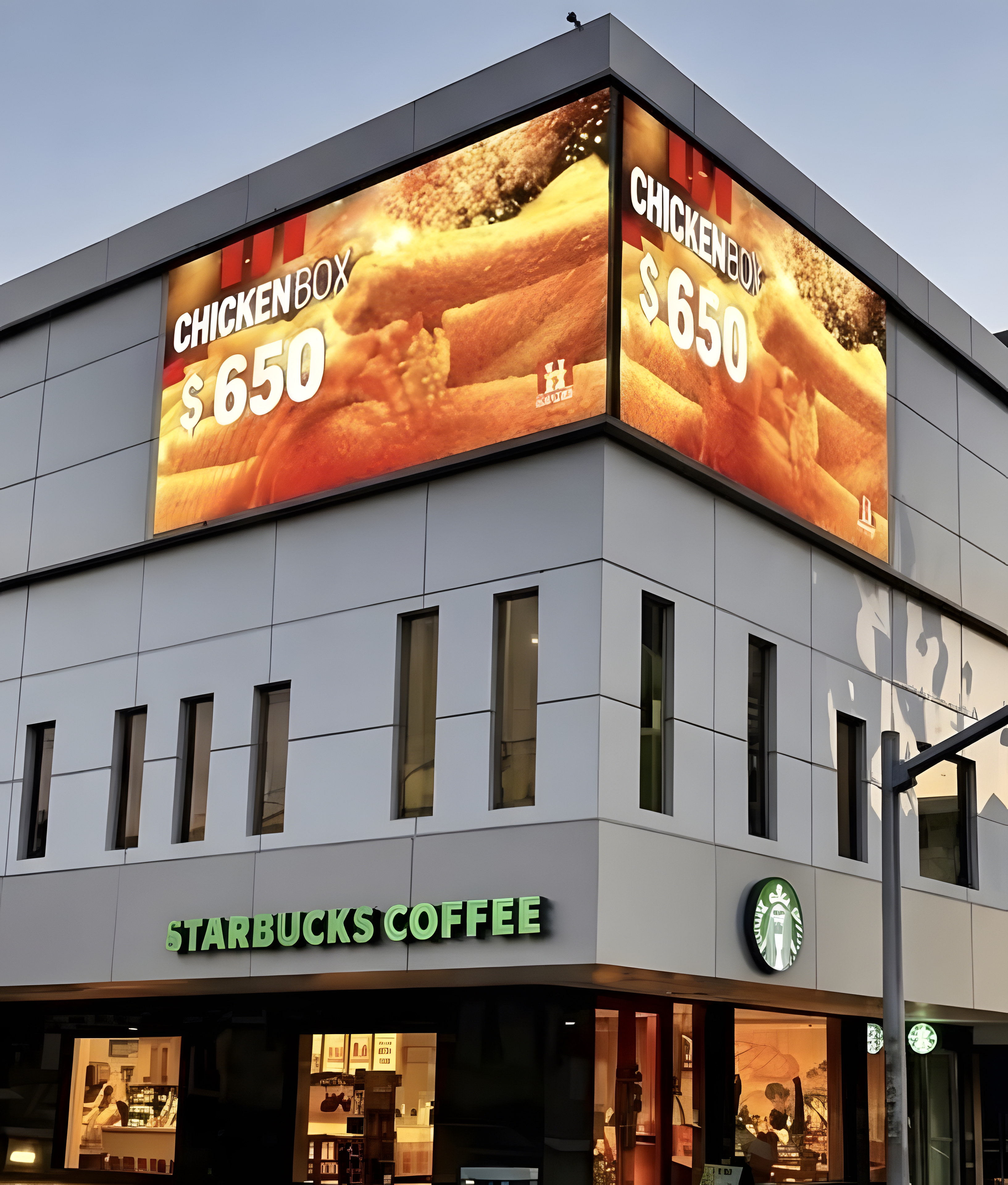 Outdoor advertising screen in New Kingston